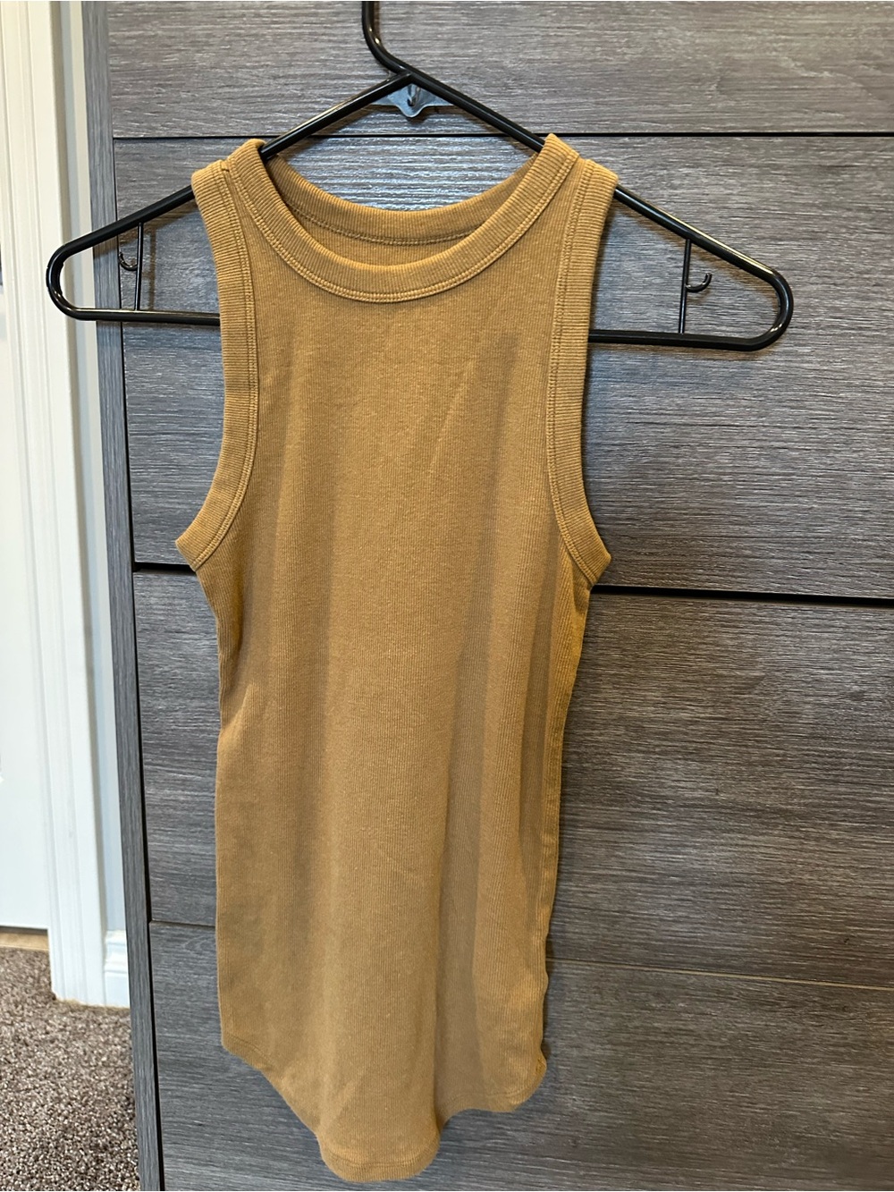 a new day Sleeveless Ribbed Tank - Camel Brown XS